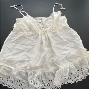 White Lace Trim Camisole